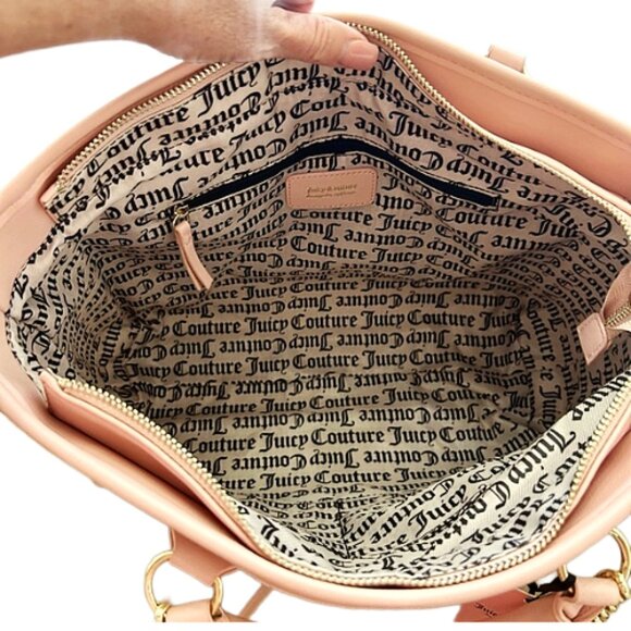 NWT Juicy Couture Crystal Pink Diamond Tote Shoulder Bag with Scarf & Bag Charm - Picture 11 of 14